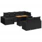 Preview: 11-tlg. Garten-Sofagarnitur mit Kissen Schwarz Poly Rattan