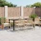 Preview: ARDEBO.de - 9-tlg. Garten-Essgruppe mit Kissen Beige Poly Rattan