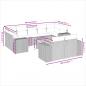 Preview: 10-tlg. Garten-Sofagarnitur mit Kissen Grau Poly Rattan