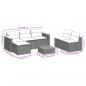 Preview: 5-tlg. Garten-Sofagarnitur mit Kissen Grau Poly Rattan Akazie