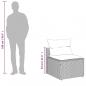 Preview: 5-tlg. Garten-Sofagarnitur mit Kissen Grau Poly Rattan Akazie
