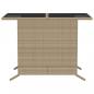 Preview: 3-tlg. Bistro-Set mit Kissen Beige Poly Rattan