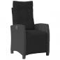 Preview: 4-tlg. Garten-Essgruppe mit Kissen Schwarz Poly Rattan