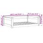 Preview: Hundebett Wachsbraun 105,5x75,5x28 cm Massivholz Kiefer