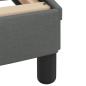 Preview: Bettgestell mit LED Dunkelgrau 200x200 cm Stoff