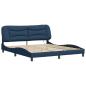 Preview: Bettgestell mit LED ohne Matratze "Hvar" Blau 180x200 cm Stoff