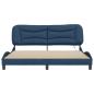 Preview: Bettgestell mit LED ohne Matratze "Hvar" Blau 180x200 cm Stoff