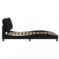 Preview: Bettgestell mit LED Schwarz 160x200 cm Stoff
