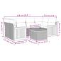 Preview: 7-tlg. Garten-Sofagarnitur mit Kissen Beige Poly Rattan