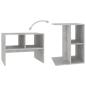Preview: Beistelltisch Betongrau 60x40x45 cm Holzwerkstoff