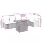 Preview: 7-tlg. Garten-Sofagarnitur mit Kissen Schwarz Poly Rattan