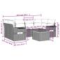 Preview: 7-tlg. Garten-Sofagarnitur mit Kissen Schwarz Poly Rattan