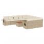 Preview: 12-tlg. Garten-Sofagarnitur mit Kissen Beige Poly Rattan