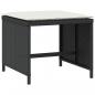 Preview: 5-tlg. Garten-Essgruppe mit Kissen Schwarz Poly Rattan