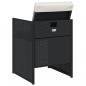 Preview: 5-tlg. Garten-Essgruppe mit Kissen Schwarz Poly Rattan