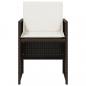 Preview: 5-tlg. Garten-Essgruppe mit Kissen Braun Poly Rattan