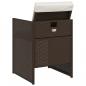 Preview: 5-tlg. Garten-Essgruppe mit Kissen Braun Poly Rattan