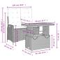 Preview: 2-tlg. Garten-Essgruppe mit Kissen Schwarz Poly Rattan