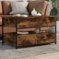 Preview: ARDEBO.de - Couchtisch Räuchereiche 85x50x50 cm Holzwerkstoff und Metall