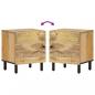 Preview: Nachttische 2 Stk. 40x33x46 cm Massivholz Mango
