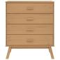 Preview: Schubladenschrank OLDEN Braun Massivholz Kiefer