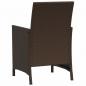 Preview: 3-tlg. Bistro-Set mit Kissen Braun Poly Rattan