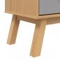 Preview: Bücherregal OLDEN 4 Fächer Grau und Braun Massivholz Kiefer