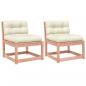 Preview: Gartensofas mit Kissen 2 Stk. Massivholz Douglasie