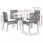 Preview: 5-tlg. Garten-Essgruppe mit Kissen Beige Poly Rattan
