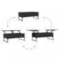 Preview: Couchtisch Schwarz 100x50x40 cm Holzwerkstoff und Metall