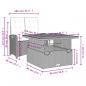 Preview: 2-tlg. Garten-Essgruppe mit Kissen Schwarz Poly Rattan