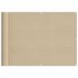 Preview: ARDEBO.de - Balkon-Sichtschutz Beige 75x700 cm 100 % Polyester-Oxford
