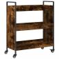 Preview: Küchenwagen Räuchereiche 70x30x82 cm Holzwerkstoff