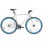 Preview: ARDEBO.de - Fahrrad mit Festem Gang Weiß und Blau 700c 59 cm