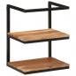 Preview: Wandregal 40x30x50 cm Massivholz Akazie und Eisen