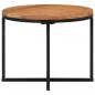 Preview: Couchtisch 45x45x35 cm Massivholz Akazie und Eisen