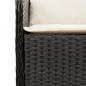 Preview: 3-tlg. Garten-Essgruppe mit Kissen Schwarz Poly Rattan