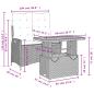 Preview: 2-tlg. Garten-Essgruppe mit Kissen Schwarz Poly Rattan