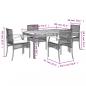 Preview: 5-tlg. Garten-Essgruppe mit Kissen Beige Poly Rattan