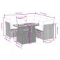 Preview: 5-tlg. Garten-Sofagarnitur mit Kissen Schwarz Poly Rattan