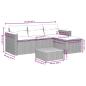 Preview: 5tlg. Garten-Sofagarnitur mit Kissen Schwarz Poly Rattan Akazie