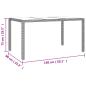 Preview: 7-tlg. Garten-Essgruppe mit Kissen Schwarz Poly Rattan