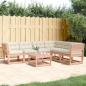 Preview: ARDEBO.de - 6-tlg. Garten-Sofagarnitur mit Kissen Massivholz Douglasie