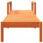 Preview: Sonnenliege Wachsbraun 199,5x62x55 cm Massivholz Kiefer
