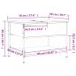 Preview: Couchtisch Schwarz 70x50x50 cm Holzwerkstoff und Metall