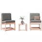 Preview: ARDEBO.de - 3-tlg. Garten-Lounge-Set Massivholz Douglasie