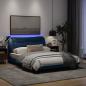 Preview: Bettgestell mit LED Blau 140x190 cm Stoff