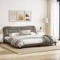Preview: Bettgestell mit LED Taupe 200x200 cm Stoff