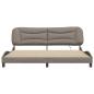 Preview: Bettgestell mit LED Taupe 200x200 cm Stoff