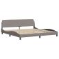 Preview: Bettgestell mit LED Taupe 200x200 cm Stoff